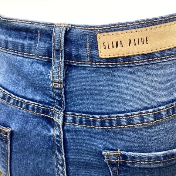 Blank Paige Exaggerated Bell Bottom Factory Fading High Rise Boho Flare Jeans - Picture 7 of 11